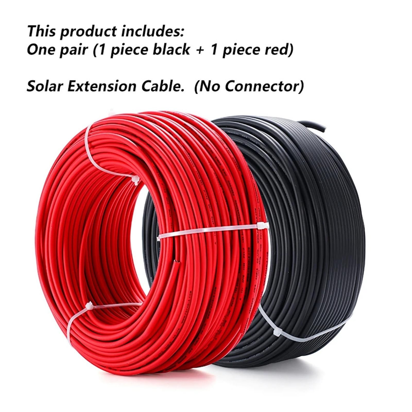 Solar-Kabel Photovoltaik-Kabelverlängerung, Solar-PV-Kabelverbinder 2,5/4/6 mm² 10/12/14 AWG Mehrfarbig 1-30 m(10 Awg-6mm2,5m black 5m red)