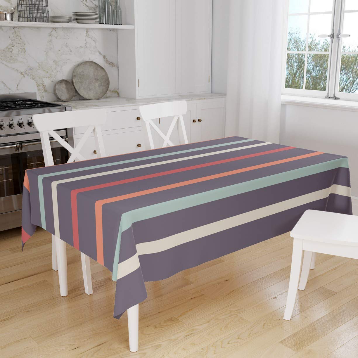 Le Jardin du Lin Kitchen Decoration, Tablecloth, 140 cm x 160 cm, Designed and Manufactured in Turkey