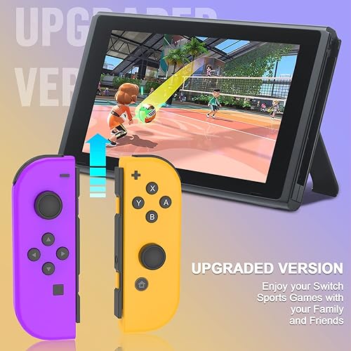 Vista 7 de YU33 Joypad for Nintendo Switch Controller, Left Right Wireless Joypad Controllers Compatible With SwitchSwitch LITE, OrangePurple Joy-Pad for