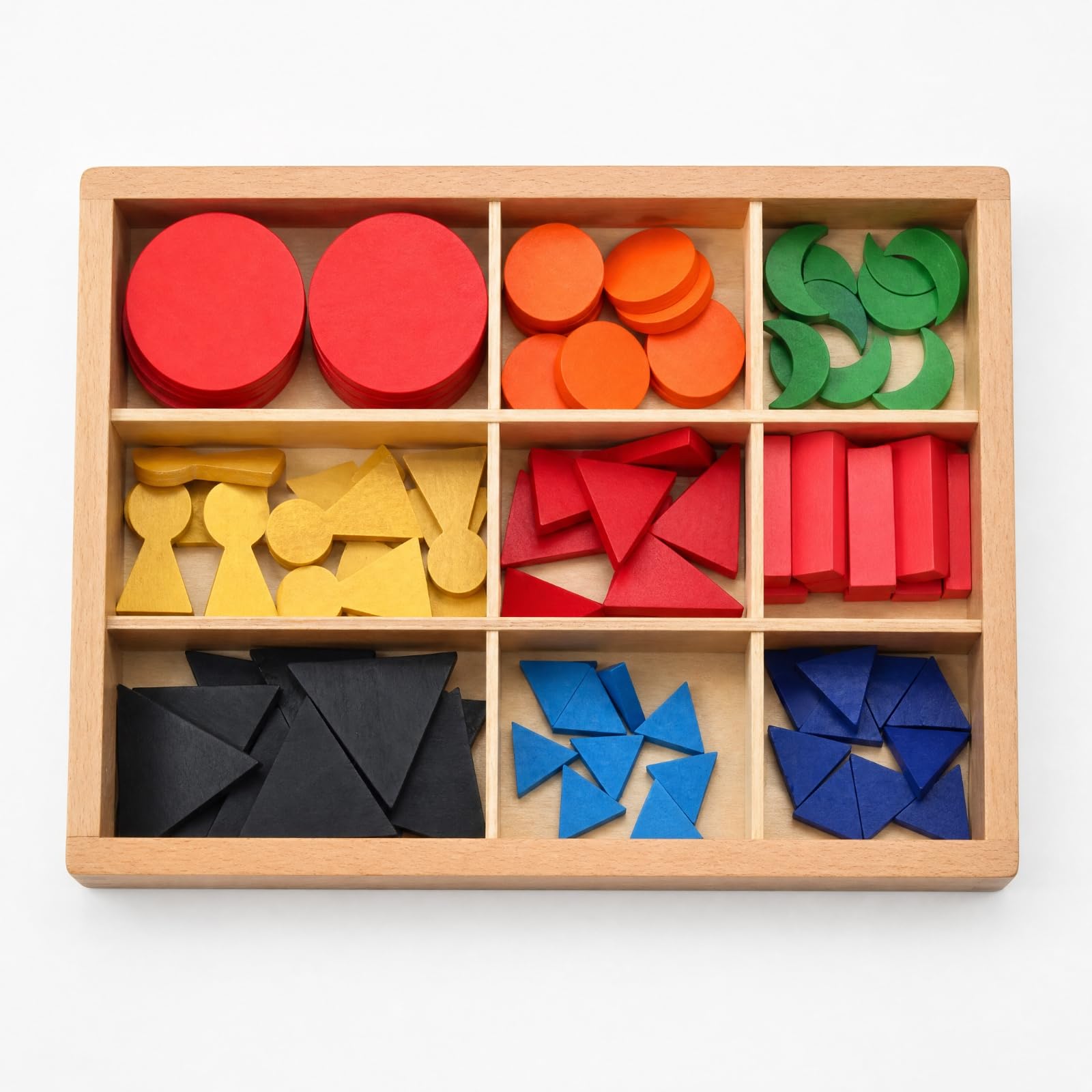 Gioco di Apprendimento in Legno | Educativo, Tavola con Pezzi di Forme Geometriche e Vassoio Portaoggetti, Portatile, per attività Prescolastica, Genitori