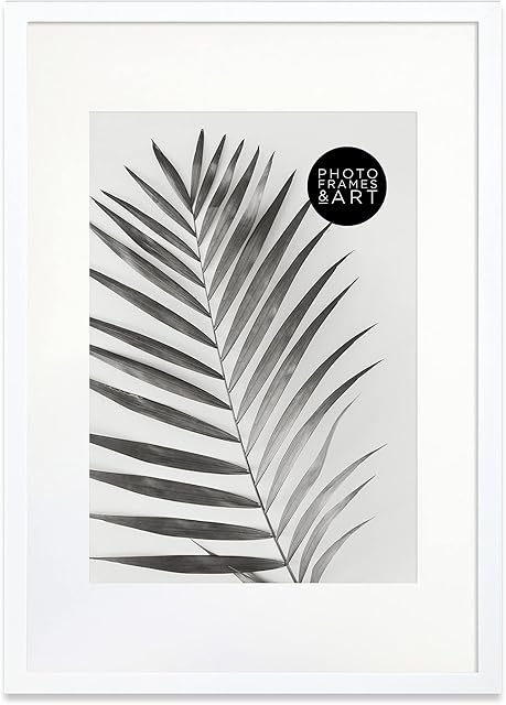 A2 Frame With Mount For A3 - Oxford White Frame With Styrene - A2 for A3 Picture Frame With White Mount