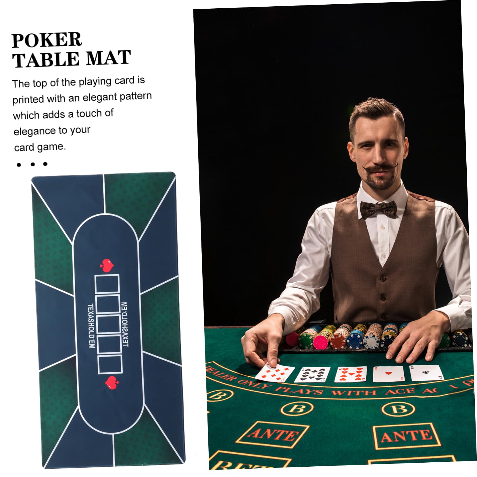 TOYANDONA Mise en Page Tapis De Poker Tables De Poker Jeux De Société Tapis De Table Couverture De s De Jeu De s De De ER De Pliable Échiquier