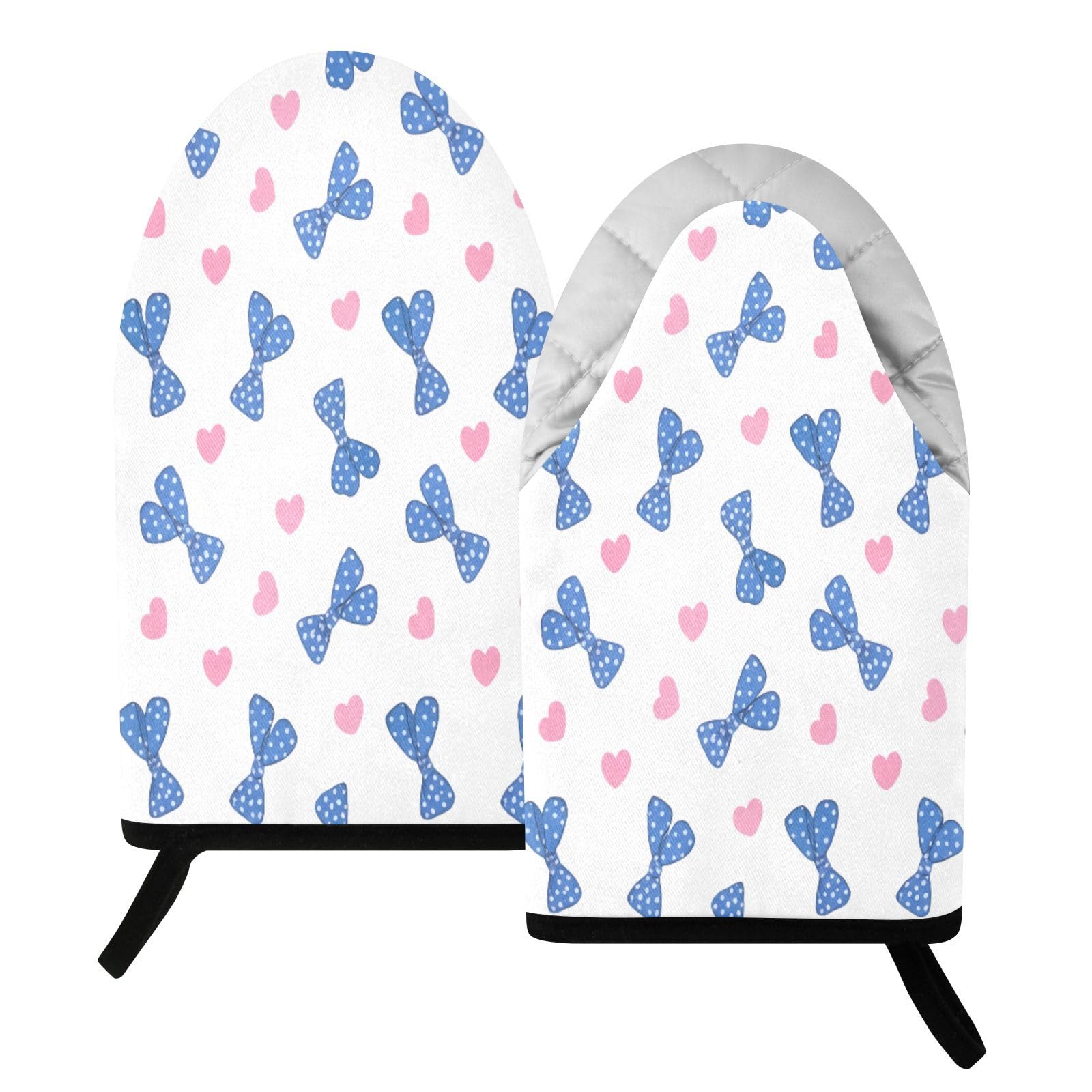 BURSTDDY Bow Oven Mitt,Heat Resistant Kitchen Mitts for Cooking