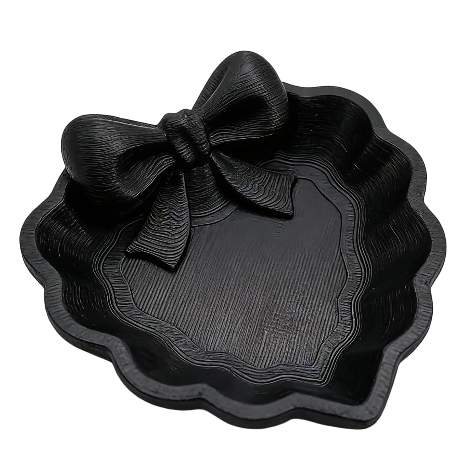 Glifora 3D Printed Bow Jewelry Tray - Heart Shape Ring Dish, Entryway Table Trays, Decorative Trinket Dish, Jewelry Organiser Tray for Rings, Necklaces, Bracelets and Keys