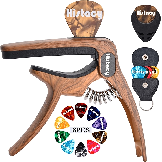 Histacy 多功能金属夹吉他夹带拨片和工具包