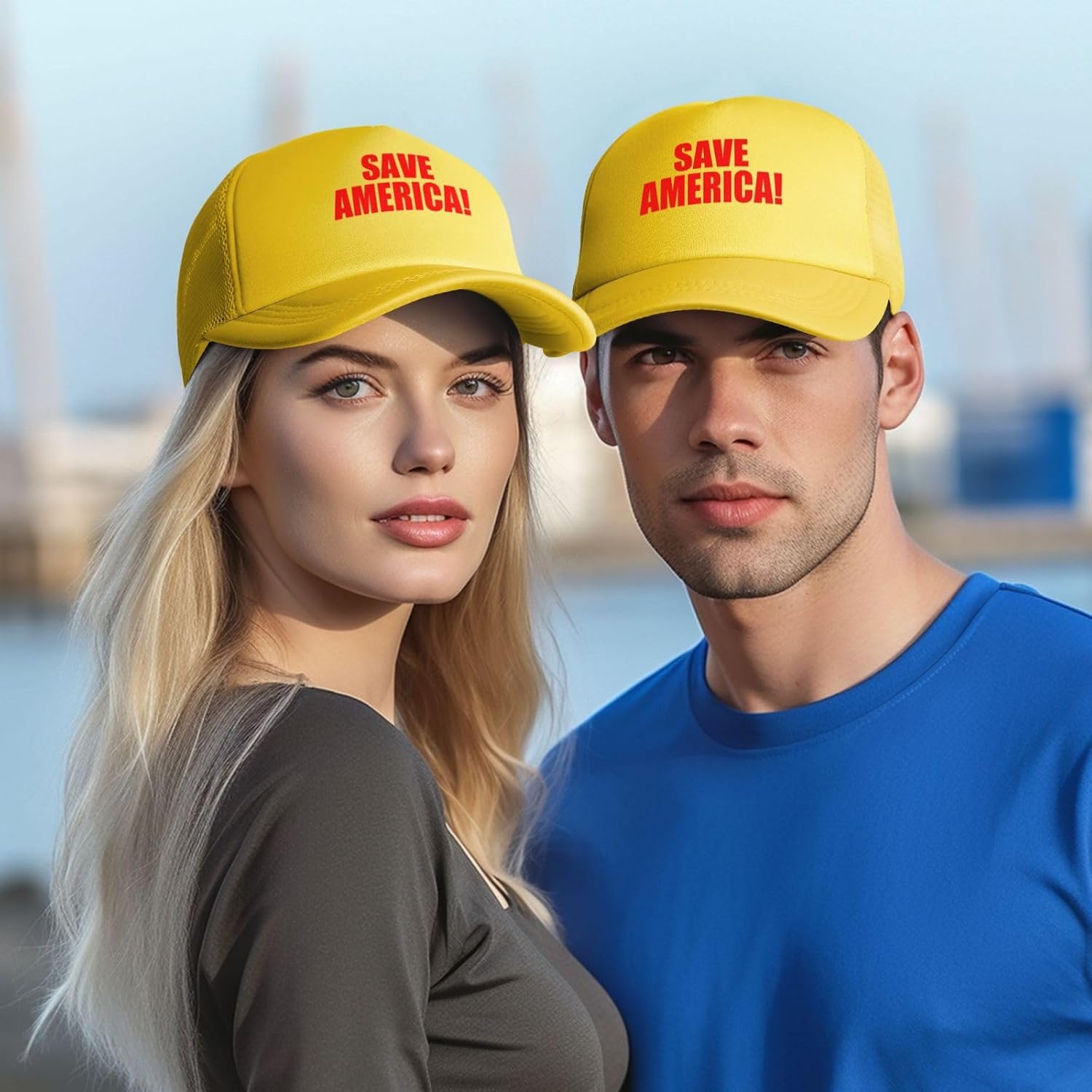 Save America Trucker Hat Women Mesh Baseball Cap Cowboy Hat Men Dad Hat Adjustable HatHat Black