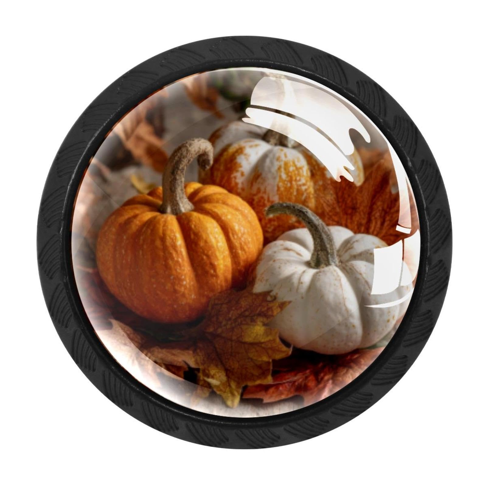 CHENZZZZ 4 Pack Black Thanksgiving Pumpkins a (1) Cabinet Pulls Kitchen Cabinet Handles Ideal for Cabinet,Drawer,Cupboard and Wardrobe