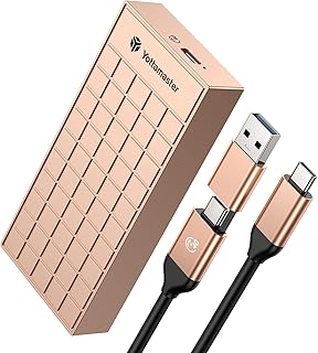 Yottamaster M.2 SSD 外付けケース 40Gbps超高速 高放熱 氷たい感じのデザイン USB4 Thunderbolt3/4 NVMe M2 SSDケース USB3.2/3.1/3.0互換性あり 高度なアルミ製 M.2 SSD外付け エンクロージャ 高速 USB4 C-C/Aケーブル 付き ロースゴールド[HP8-C3-RG]
