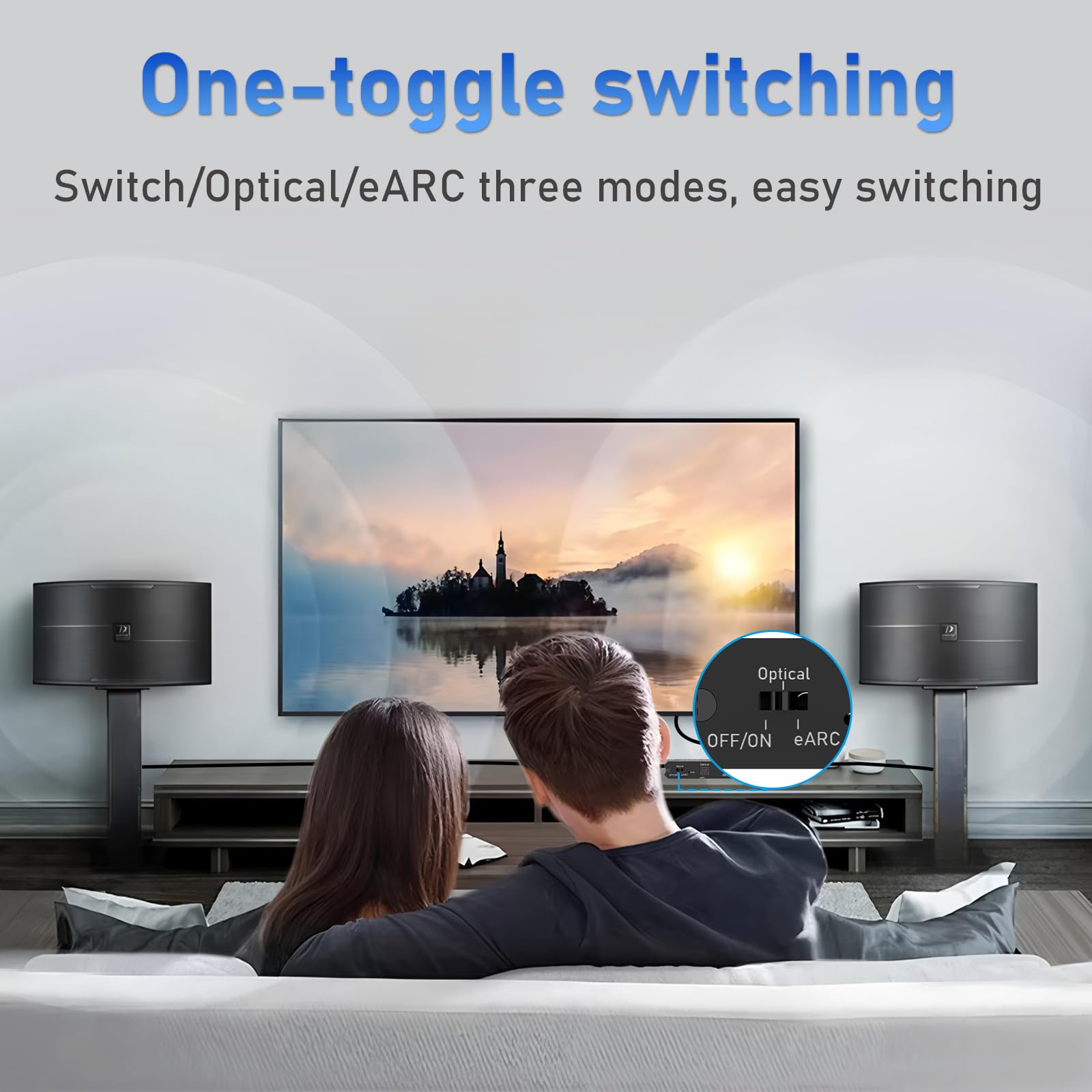 Tendak 192KHz eARC/ARC Audio Extractor, konwerter cyfrowo-analogowy, HDMI eARC/ARC + optyczny do HDMI + optyczny + L/R + 3,5 mm stereo do wzmacniacza głośników soundbara HDTV i słuchawek