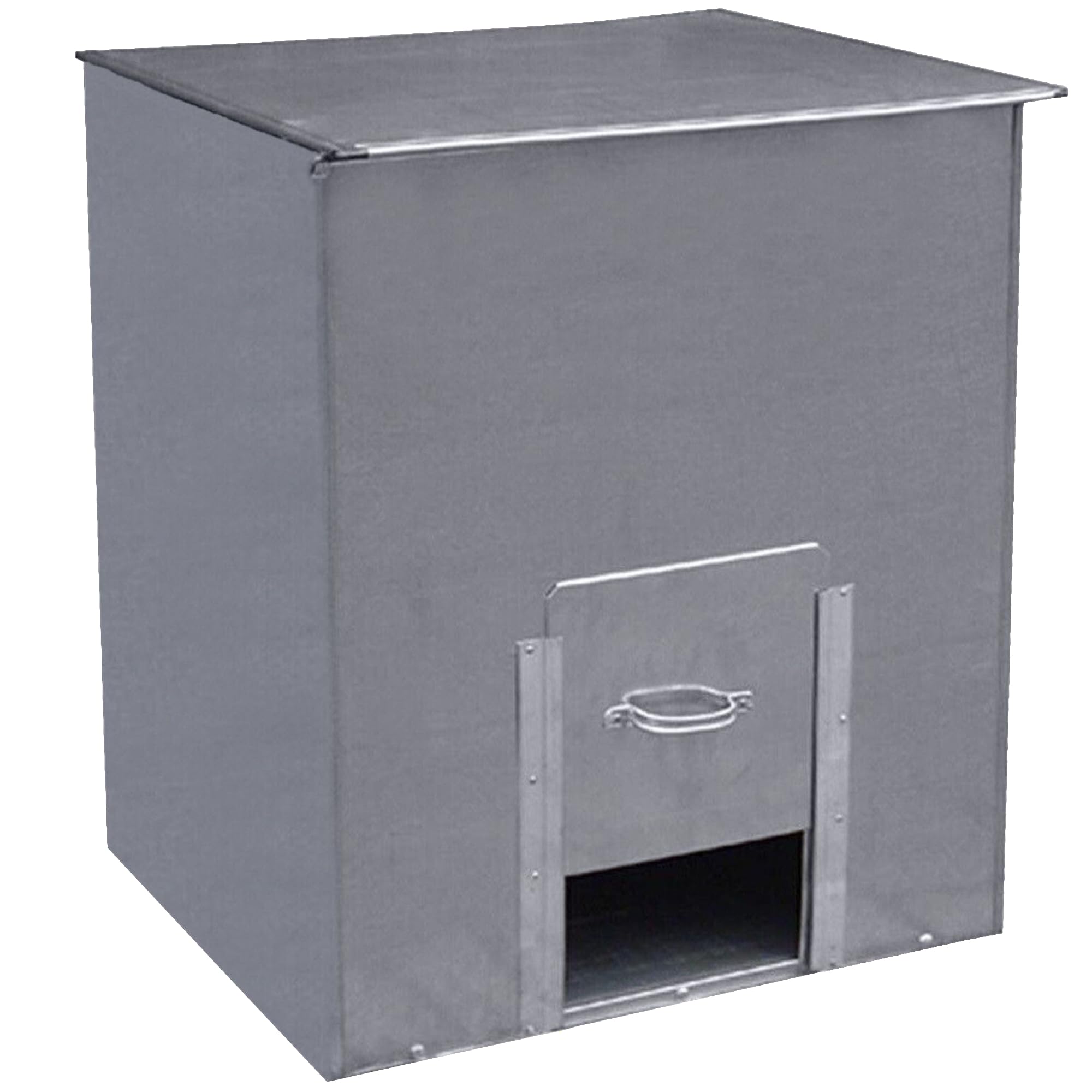 KetoPlastics Coal Bunker Storage Galvanised Steel Bunker for Solid Fuels, Wood Kindling, Coal, Logs, Grit, Salt 250 Kilo No 5 Bunker Coal Store Bin