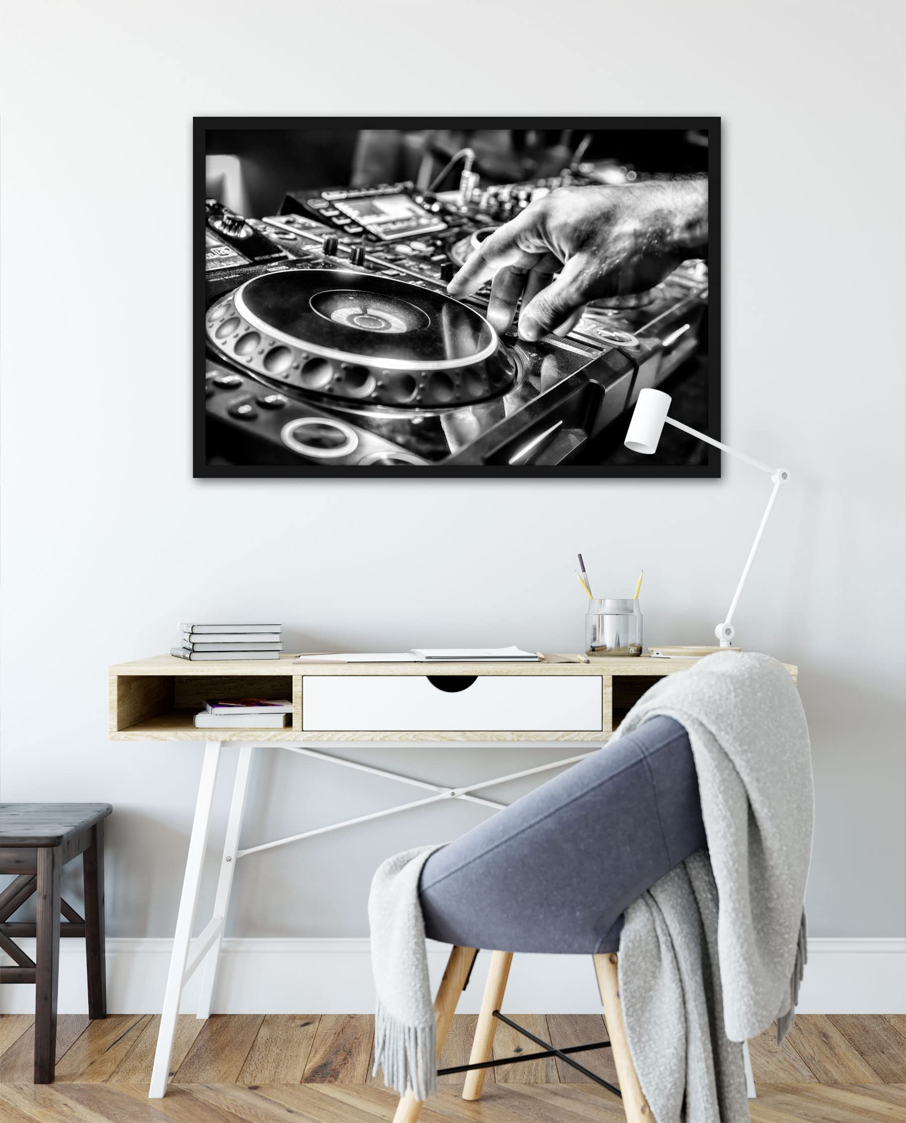 Piatto da DJ Cool Music, poster in cornice/formato: 100 x 70 cm, stampa artistica incorniciata
