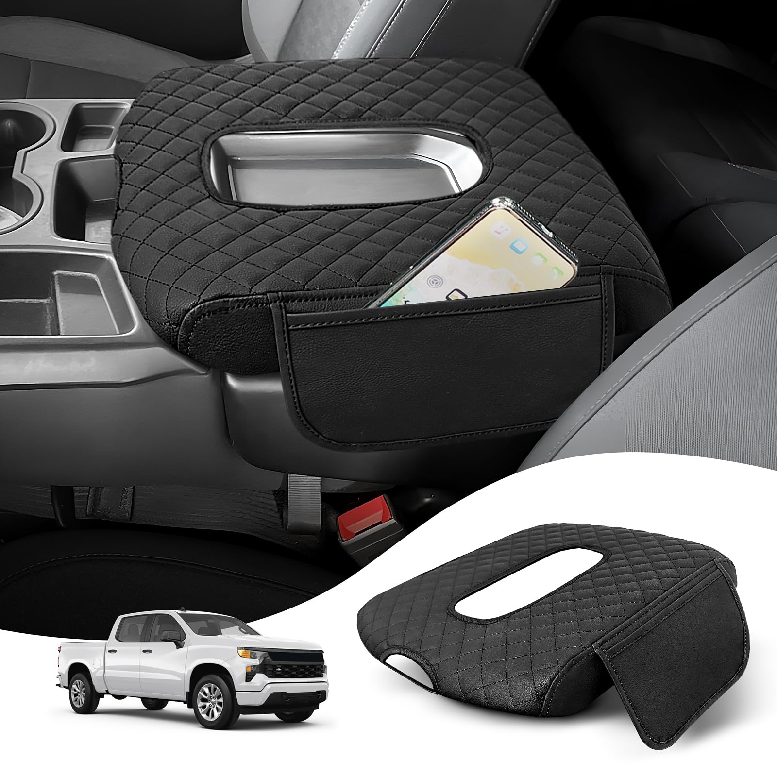 Center Console Cover for Chevy Silverado/GMC Sierra 2019-2026