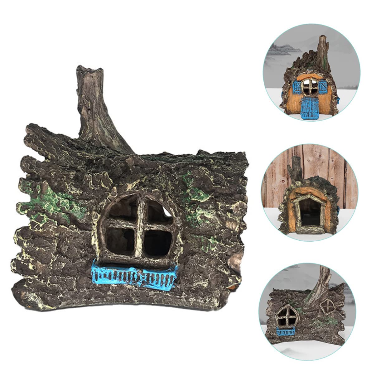 Happyyami 4piezas Refugio Decorativo para Camarones y Peces Casa Escondite para Acuarios Adorno Natural De Árbol Accesorios para Peceras y Acuarios Decoración Acuática Vividamente