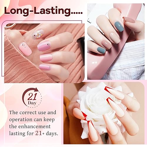 Miniatura 85 de JODSONE Juego de 60 esmaltes de uñas de gel con 5 botellas de base y capa superior mate brillante, juego de uñas de gel para remojar, adecuado