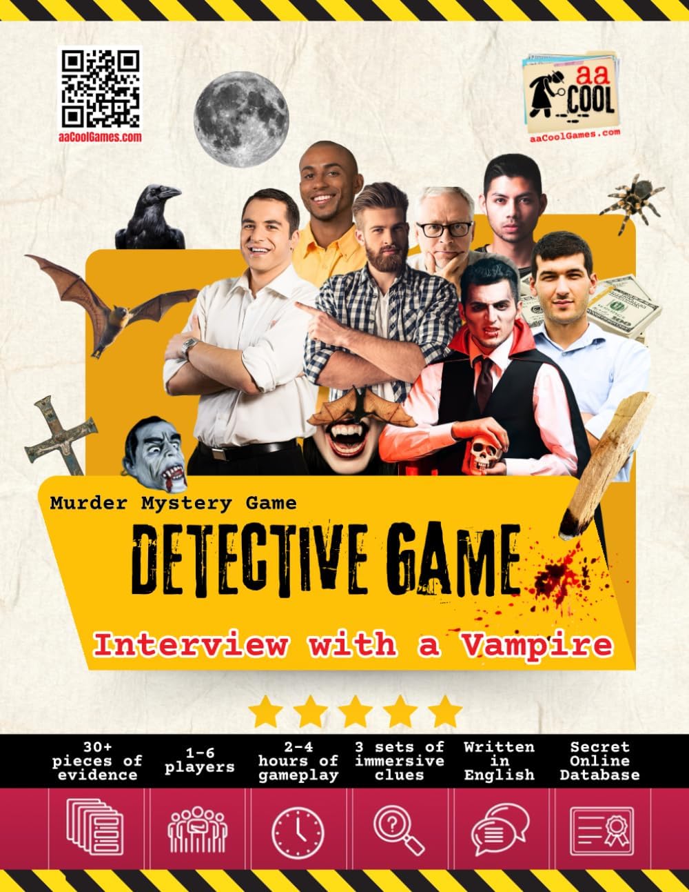 Detective Game - Murder Mystery Game - Interview with a Vampire: An unsolved cold case file - Can you solve the crime? (aaCool Detective Games)