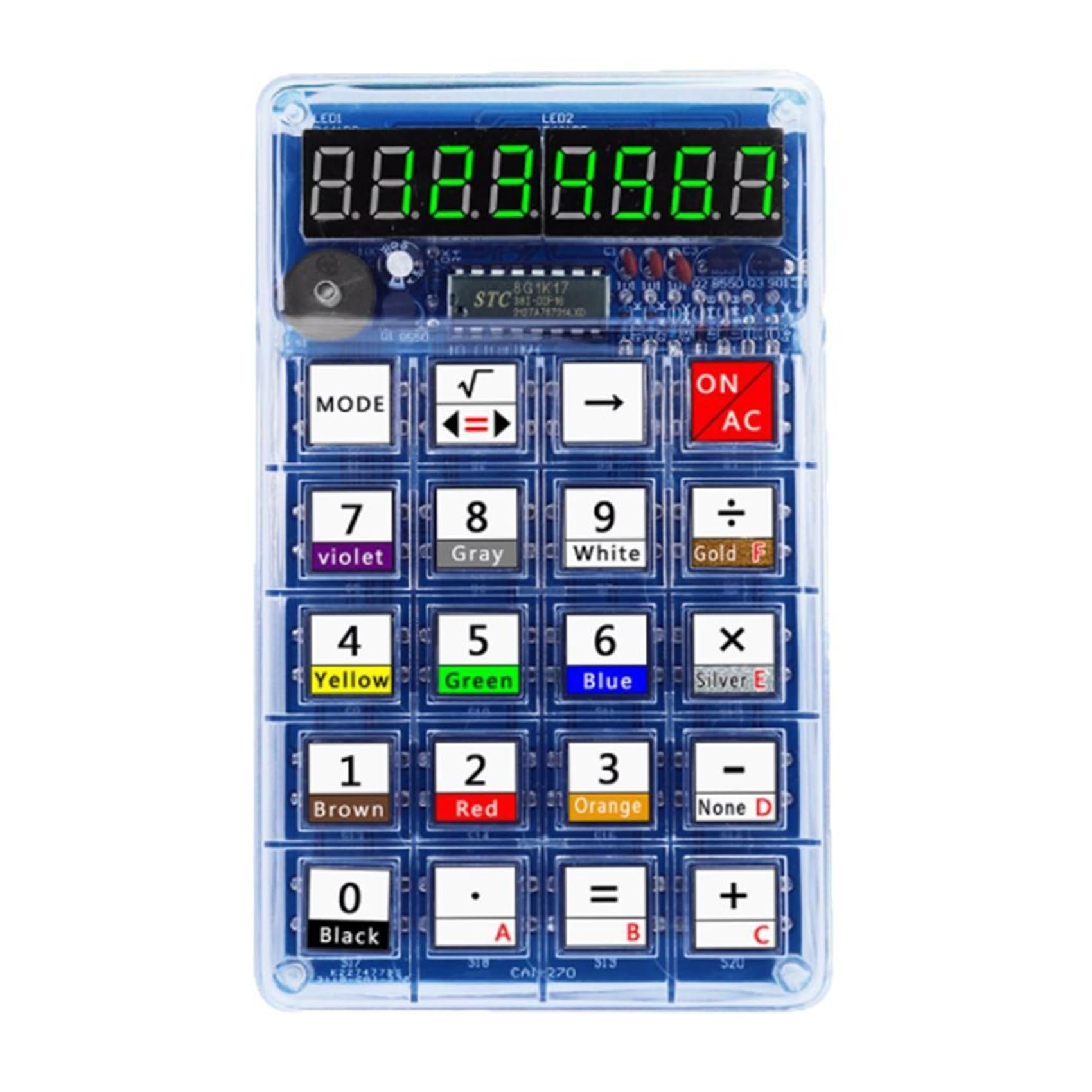 Littimoon DIY Calculator Kit LED Display Calculator Electronic Making with Batteries for Learn Soldering Assembly Practice