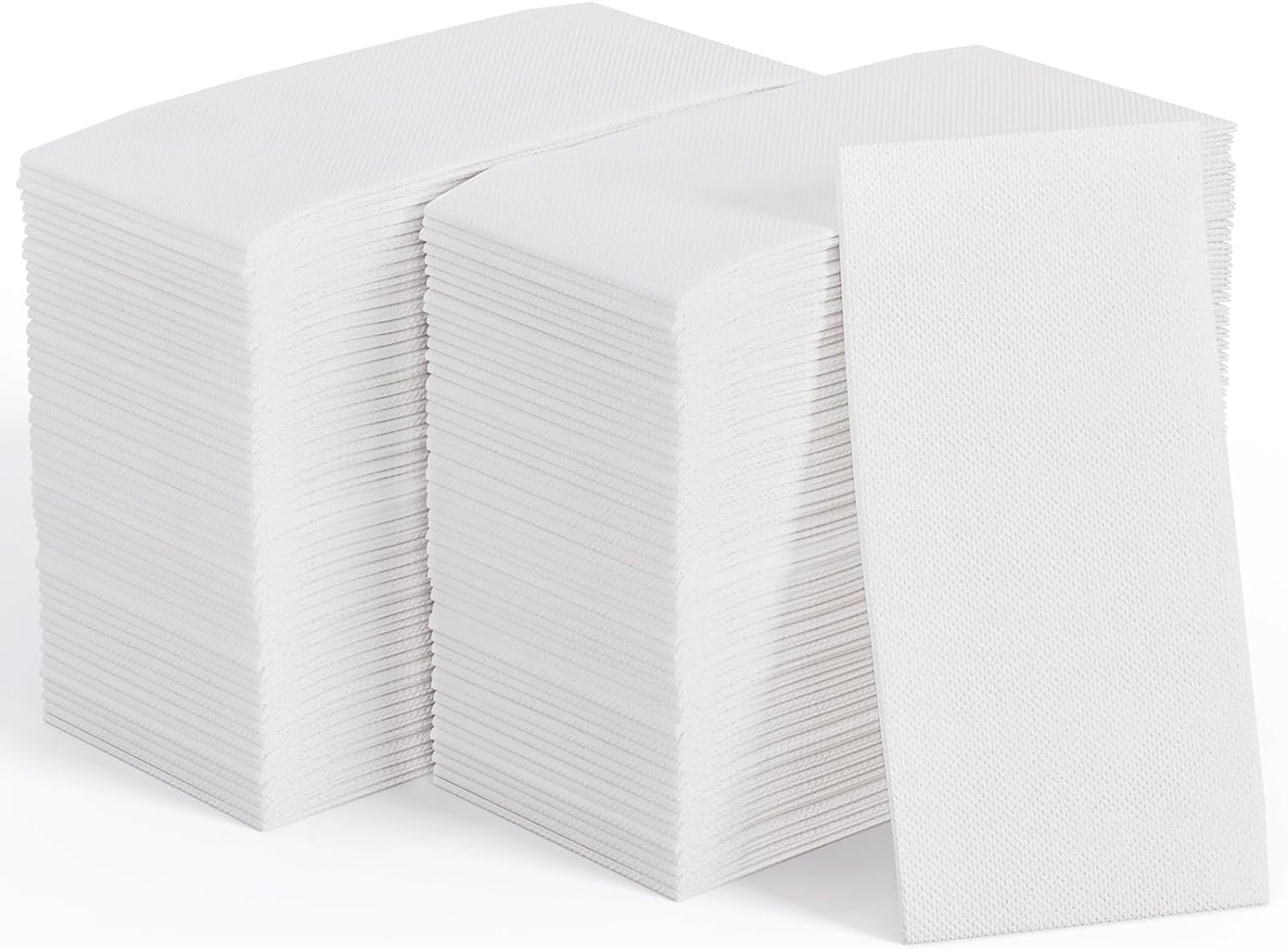 JOLLY CHEF 400 Pack Disposable Paper Napkins, Soft Bathroom Napkins Guest Disposable, 2-Ply White Paper Hand Towels for Halloween, Wedding, Thanksgiving WHITE-400