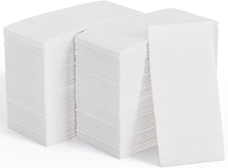 JOLLY CHEF 400 Pack Disposable Paper Napkins, Soft Bathroom Napkins Guest Disposable, 2-Ply White
