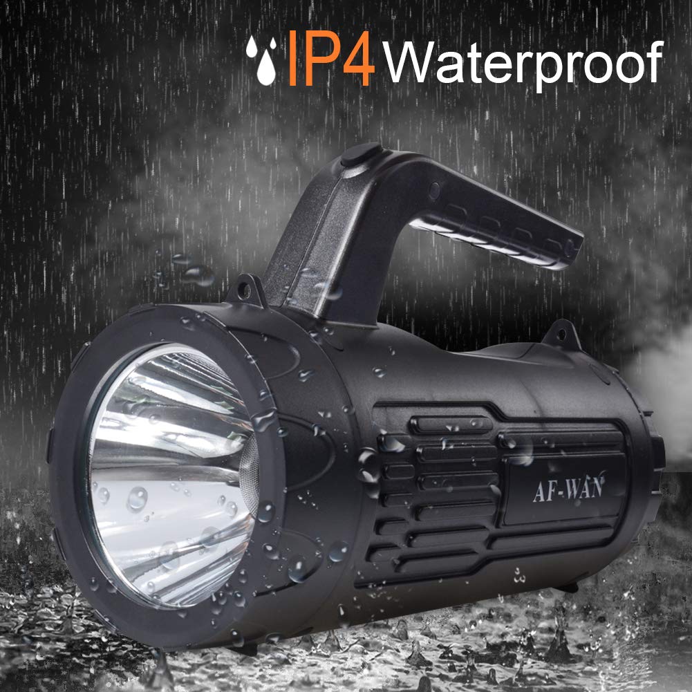 AF-WAN Torcia LED Ultra Potente 6000 Lumen - Ricaricabile Con Power Bank, Impermeabile IPX4, 3 Modalità Per Campeggio Ed Escursionismo - 4