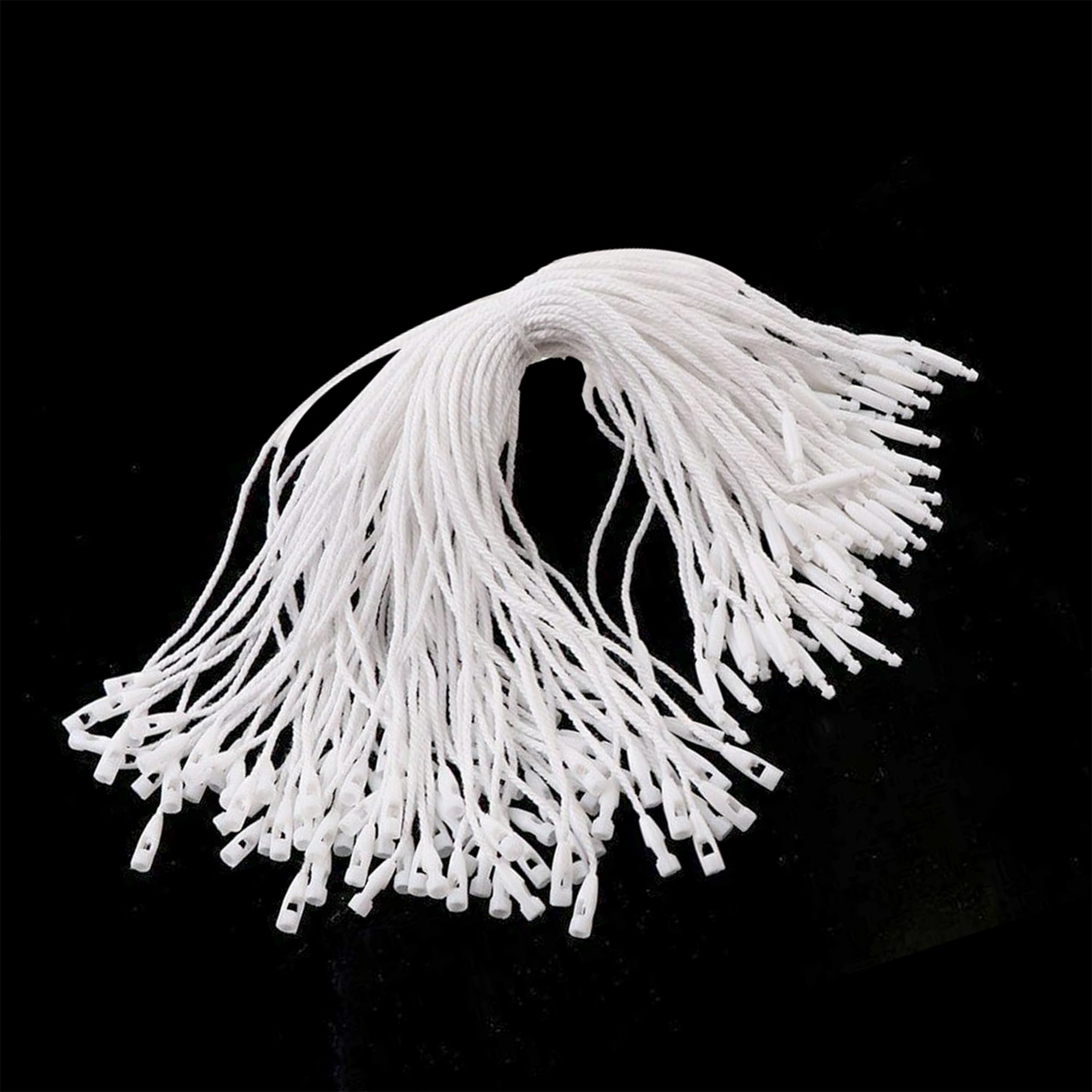 Trimming Shop Nero o Bianco 7 inch Nylon Stringa per Gancio Etichette - Chiusura a Scatto per Associare Etichette E Sicurezza Elemento di Fissaggio per Corda - Bianco, 1000pcs - White