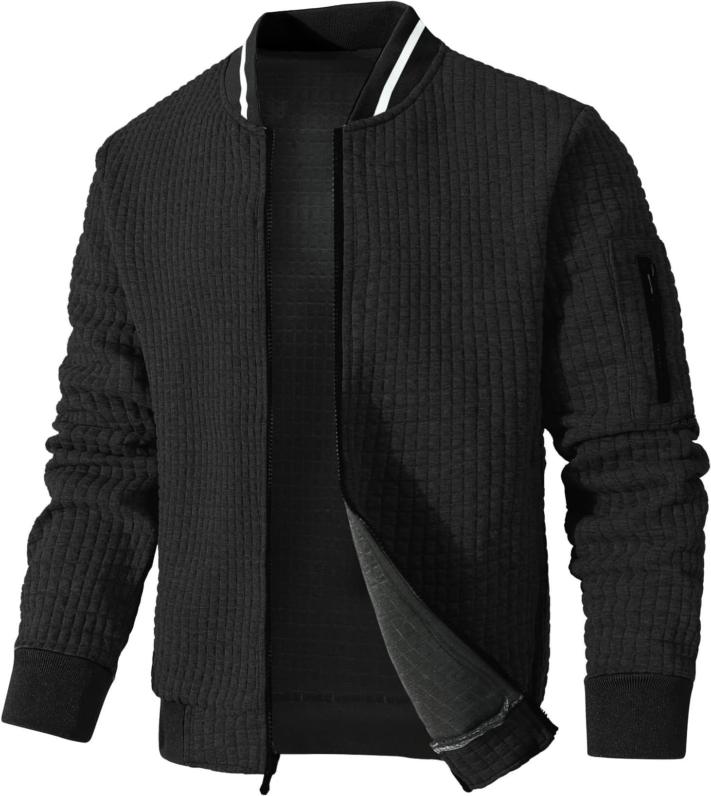 SAVKOOV Mens Lightweight Jacket Casual Bomber Jacket Varsity Coat