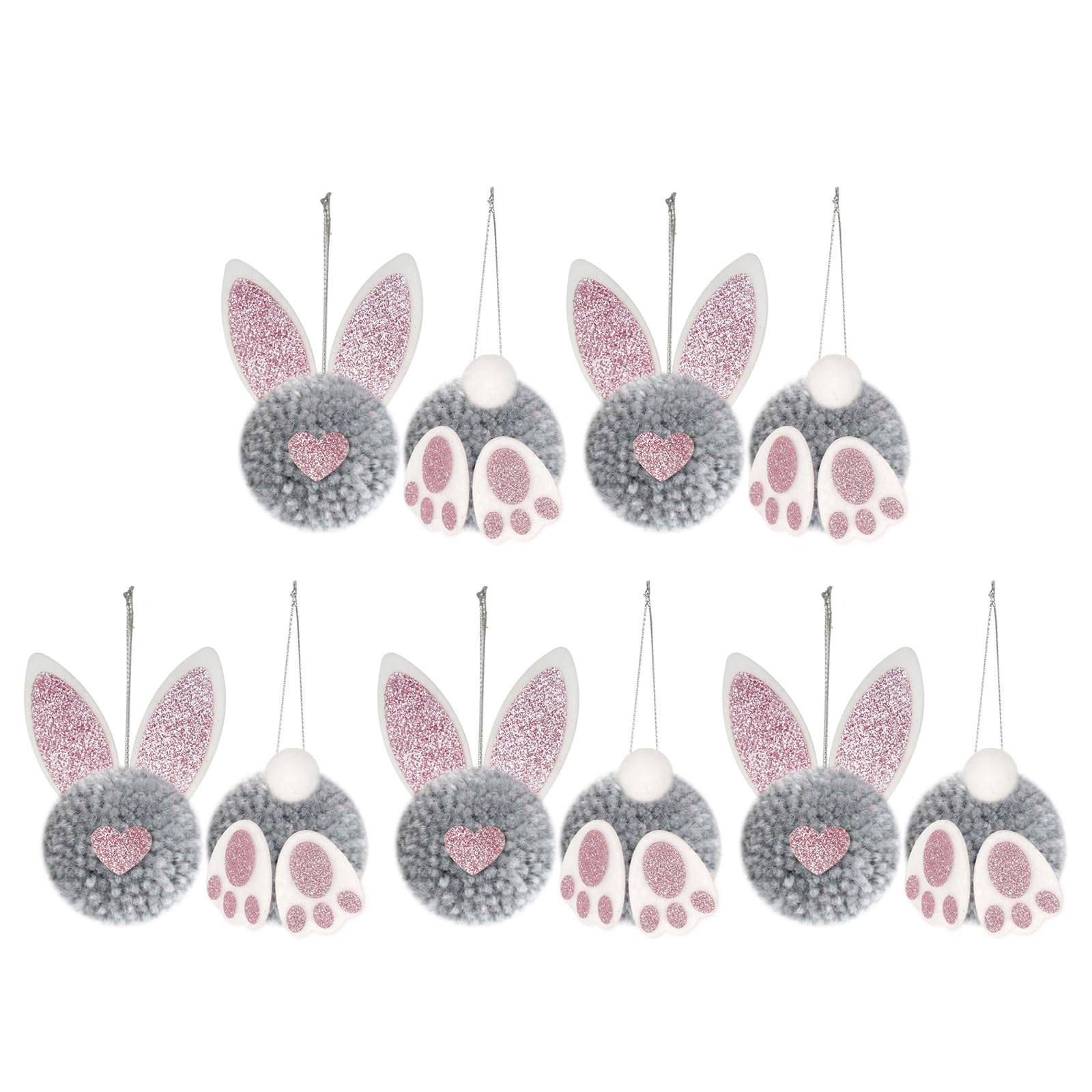 NVOQILIN Stylish Rabbits Ears and Rear Shape Wall Decoration for Easter Party Celebration Spring Party Supplies Easter Rabbits Decoration