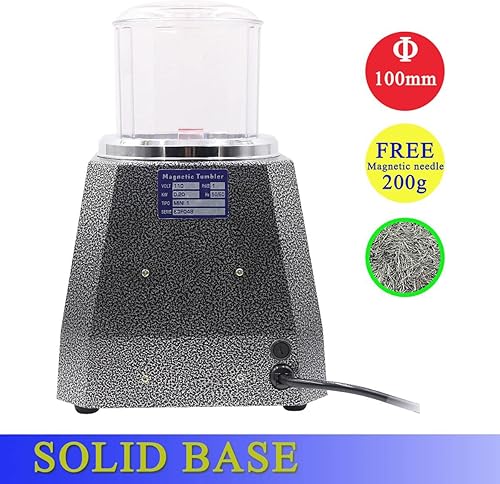 Miniatura 6 de KT-100 - Pulidor magnético de 3.937 in, control de 4 velocidades, 2000 rpm, pulidor de joyas, pulidor de joyas, acabado de diamantes, máquina de