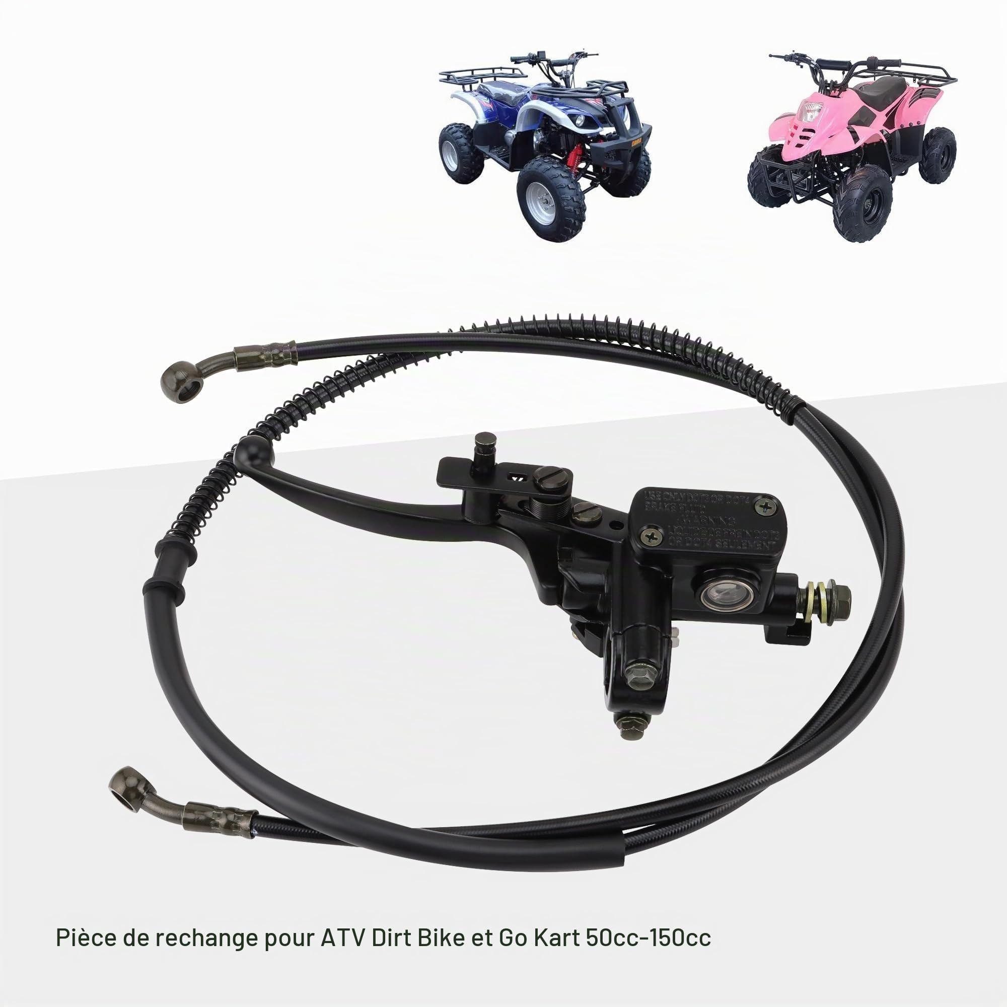 GOOFIT gauche Levier de frein Poignée remplacement pour moto ATV UTV Quad Pit Dirt Bike Buggy Go Kart 50cc 70cc 90cc 110cc 125cc 150cc ATV Quad chinois