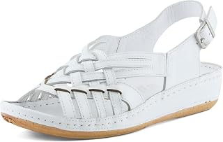 Spring Step Choi Women’s Woven Leather Wedge Sandal with Soft Insole & Easy Fit