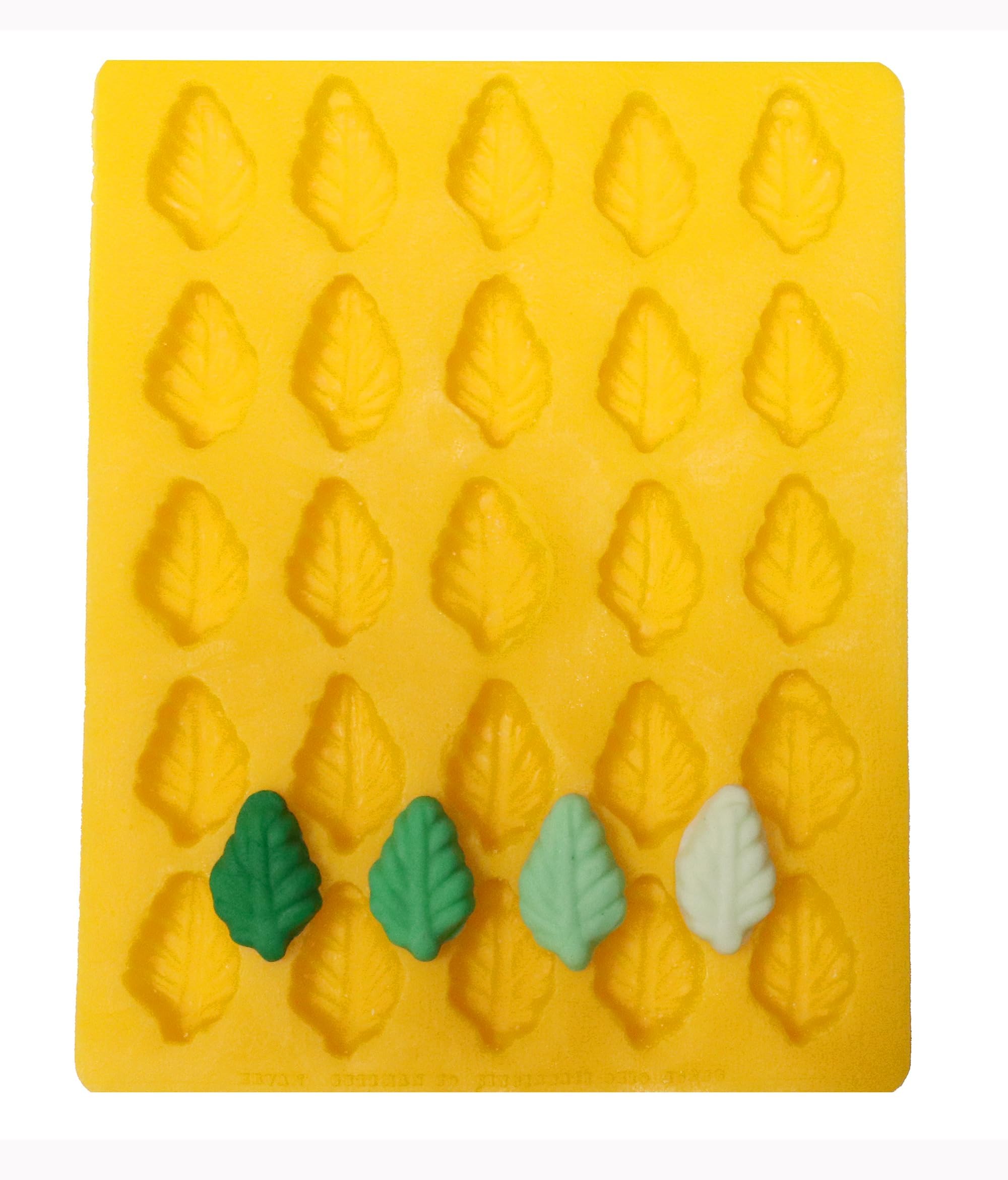 Leaf 25 Cavity Flexible Silicone Molds for Cream Cheese Mints, Chocolate, Fondant, Gummy, Fat Bombs, Ice Leaf, Soap, Buttercream, Butter, Candy Melts, Cookie Dough, Mousse