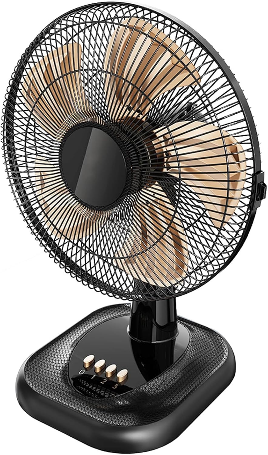 3-Speed Oscillating Table Fan, Quiet Desk Cooling Fan for Bedroom, Dorm & Office, Easy Push Button Controls, Adjustable Stand for Optimal Airflow
