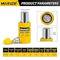 Vista 2 de Gato Cilindro Hidráulico de 10T 50mm/2" de Carrera Porta Power Ram Jack Cilindro de Elevación de Acción Simple Se Retrae Automáticamente