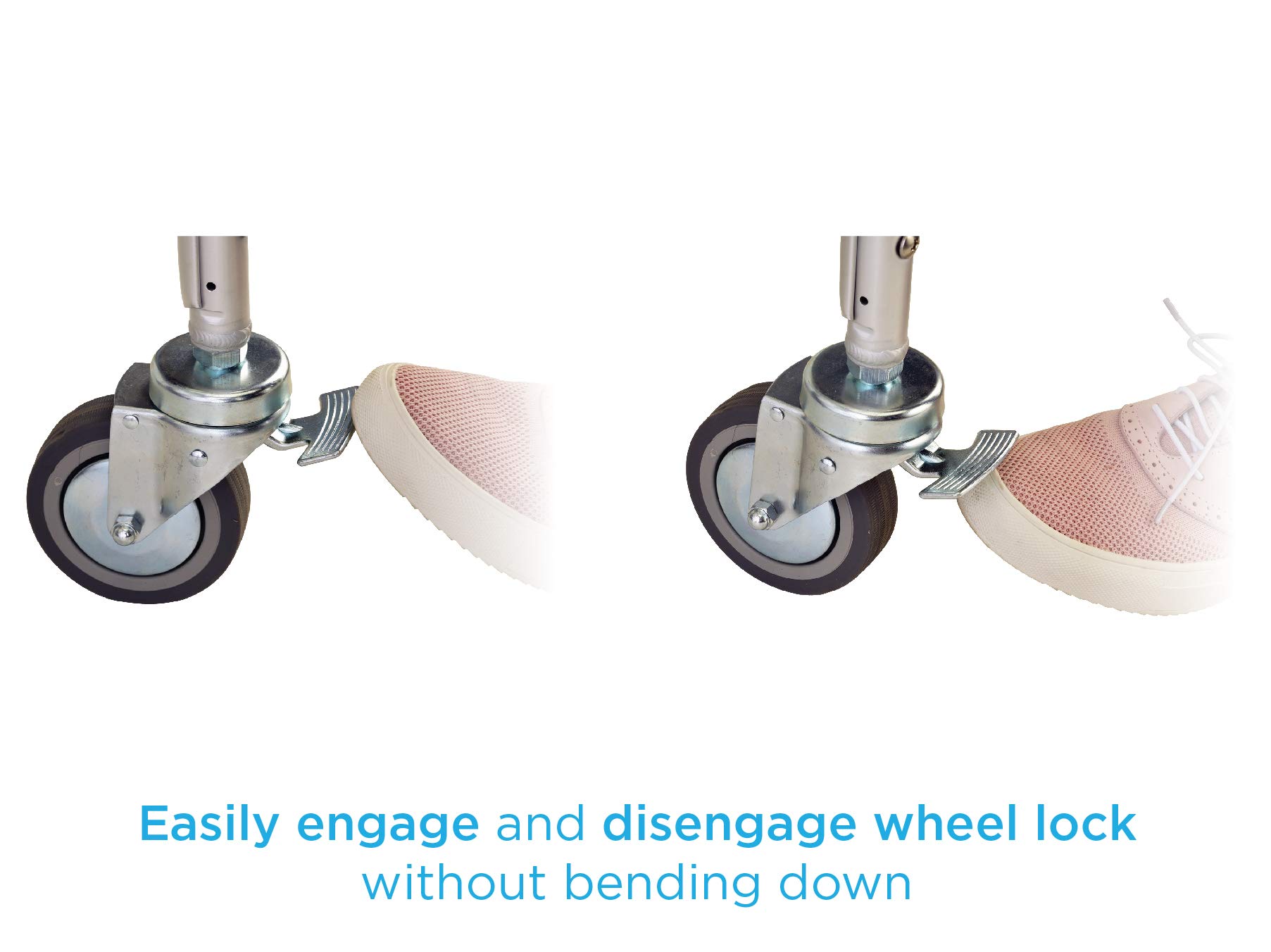 NOVA Medical Products Rolling Shower Commode Chair with Locking Wheels