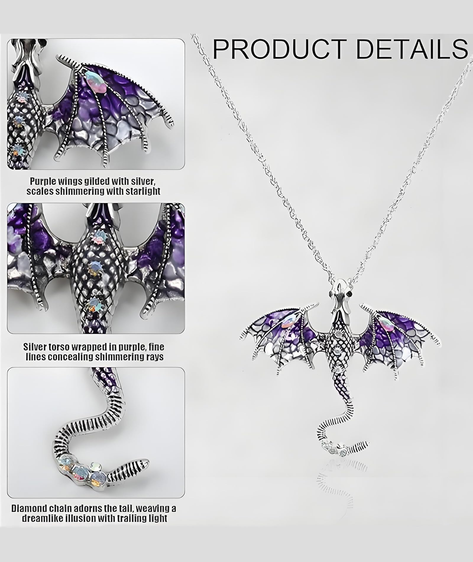Zbdroxygen Gothic Jewellery,Gothic Necklace,Anime Accessories,Suitable for Wearing At Night Activities, Halloween Parties and Fantasy Themed Gatherings 2