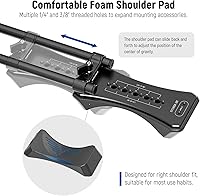 Vista 6 de NEEWER SR004 - Kit universal de soporte de varilla, 16"/40 cm, sistema de soporte de varilla de 0.591 in, estabilizador de cámara para videocámara