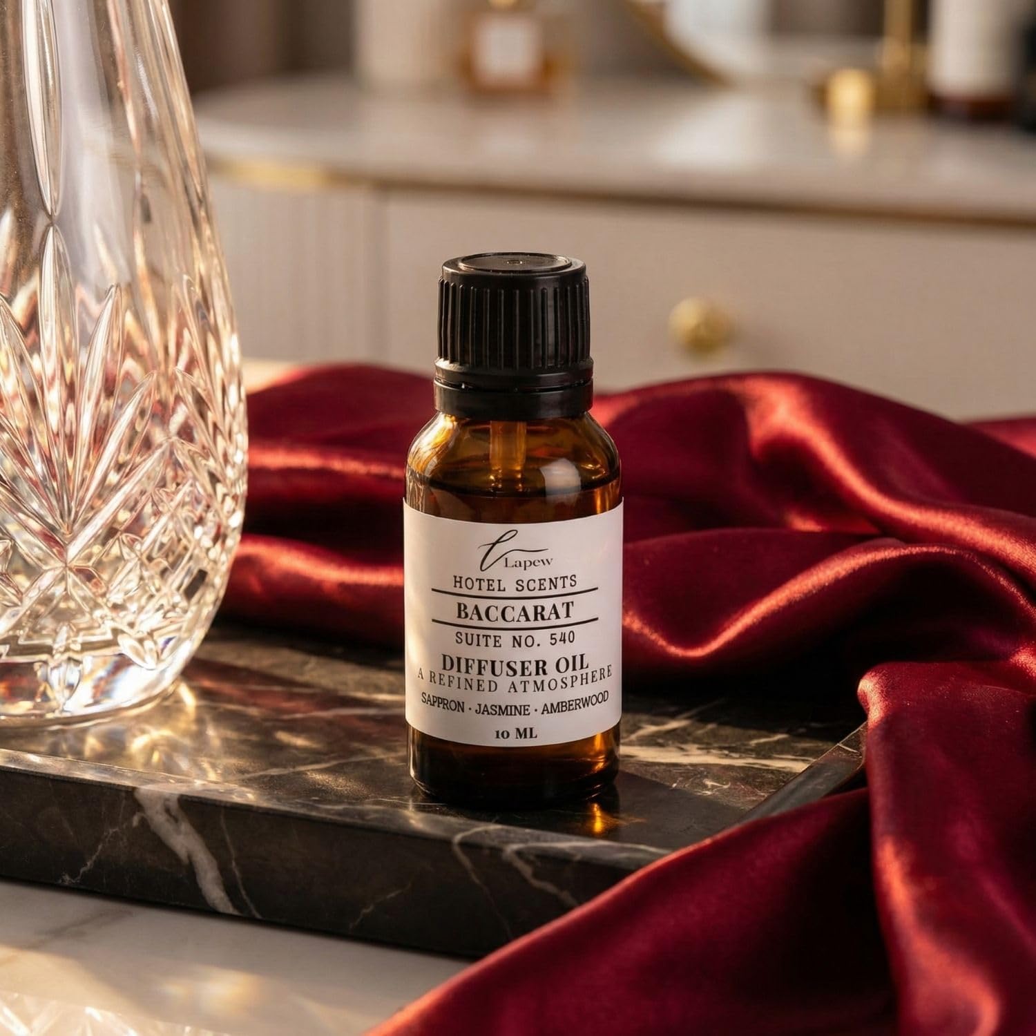 Lapew Hotel Scents Luxury Diffuser Oil | Baccarat Suite 540 | Hotel Fragrance Oil for Nebulizer & Waterless Diffuser | 10ml