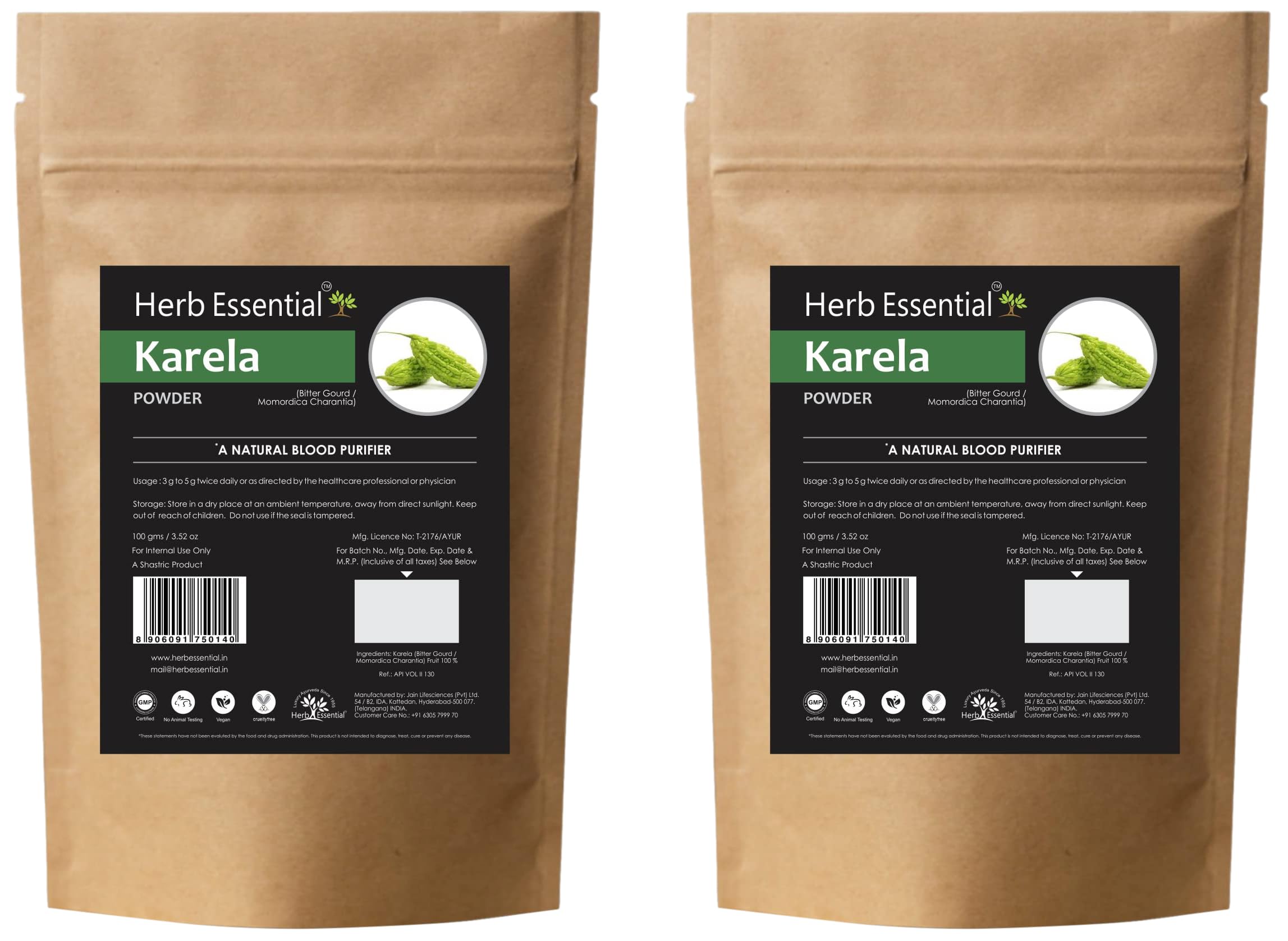 Herb Essential Karela Powder - Cleanse Liver, Support Heart Health - 100% Natural - Rich in Antioxidants, Vitamins and Minerals - Diabetes Care, 100g (Pack of 2) (B0CHDRZ8RY) Amazon Price History, Amazon Price Tracker