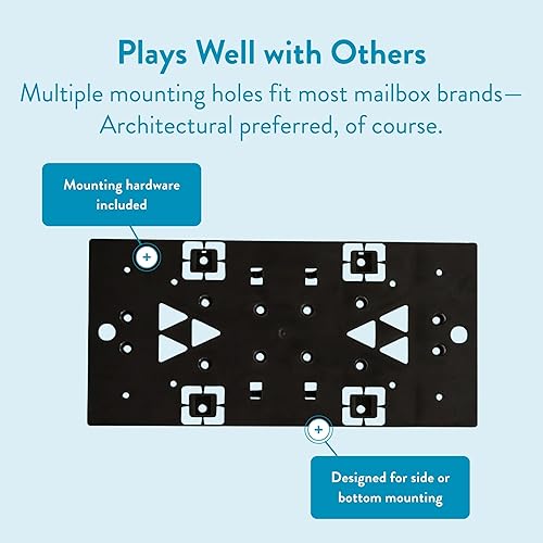 Miniatura 3 de Architectural Mailboxes PLMB06AM Soporte de plástico para buzón, color negro