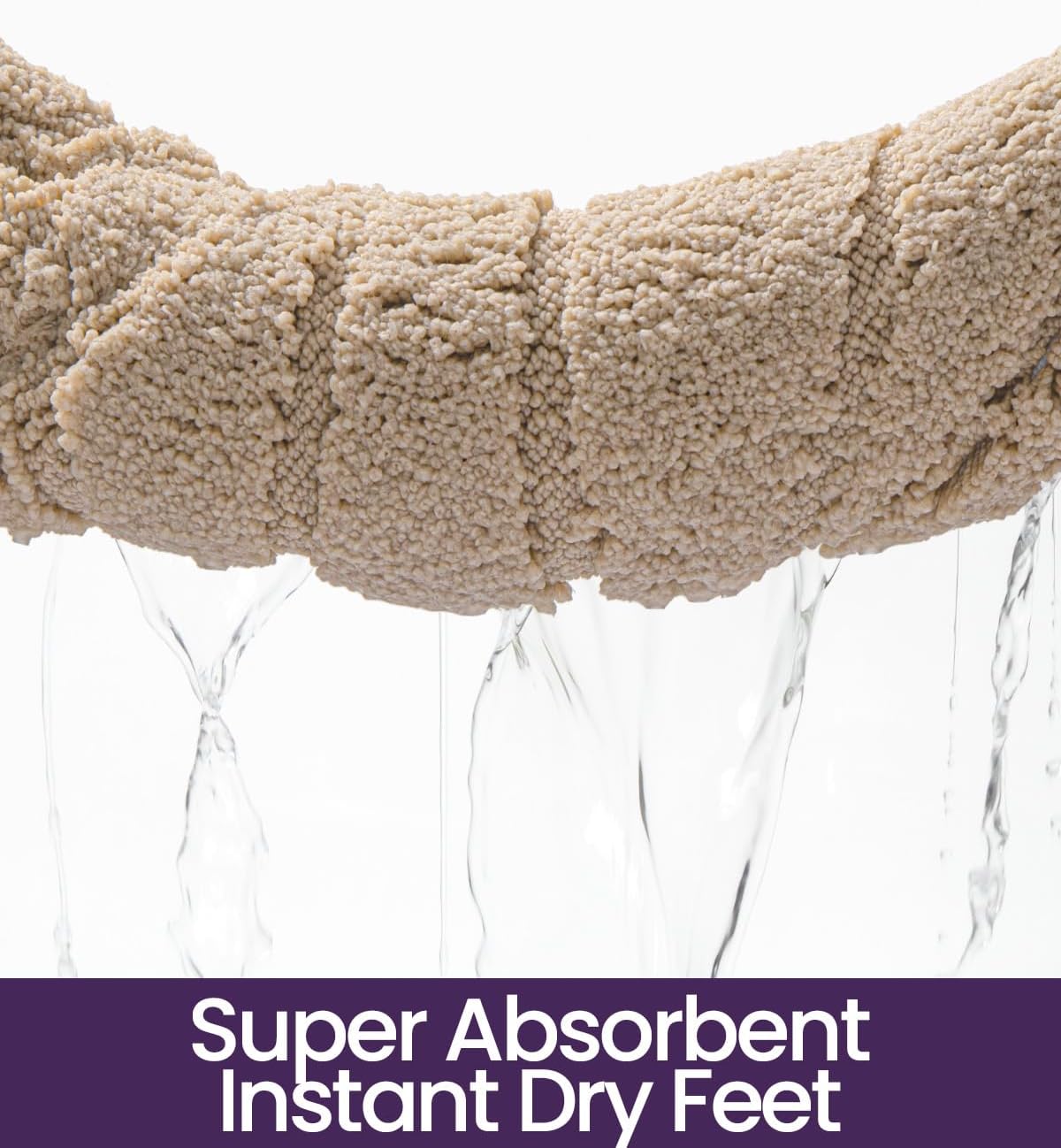 DEXI Bathroom Rugs 24x43, Extra Soft Absorbent Bath Mat, Non Slip Bathmat for Bathroom Floor, Machine Washable Rugs for Shower Floor, Beige - Image 8