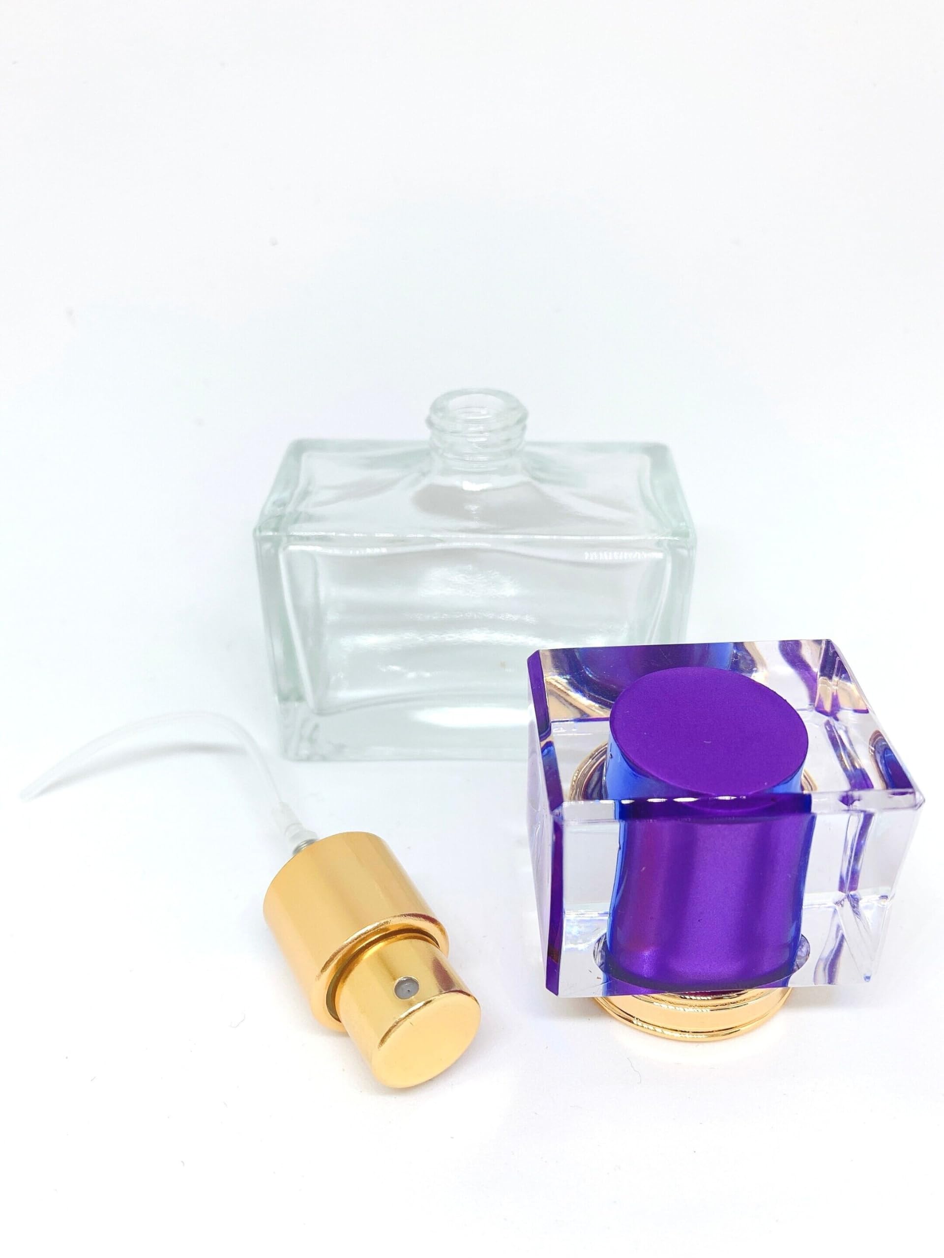 Amazon.co.jp: 【 水晶 香水瓶 パープル】30ml スプレー容器