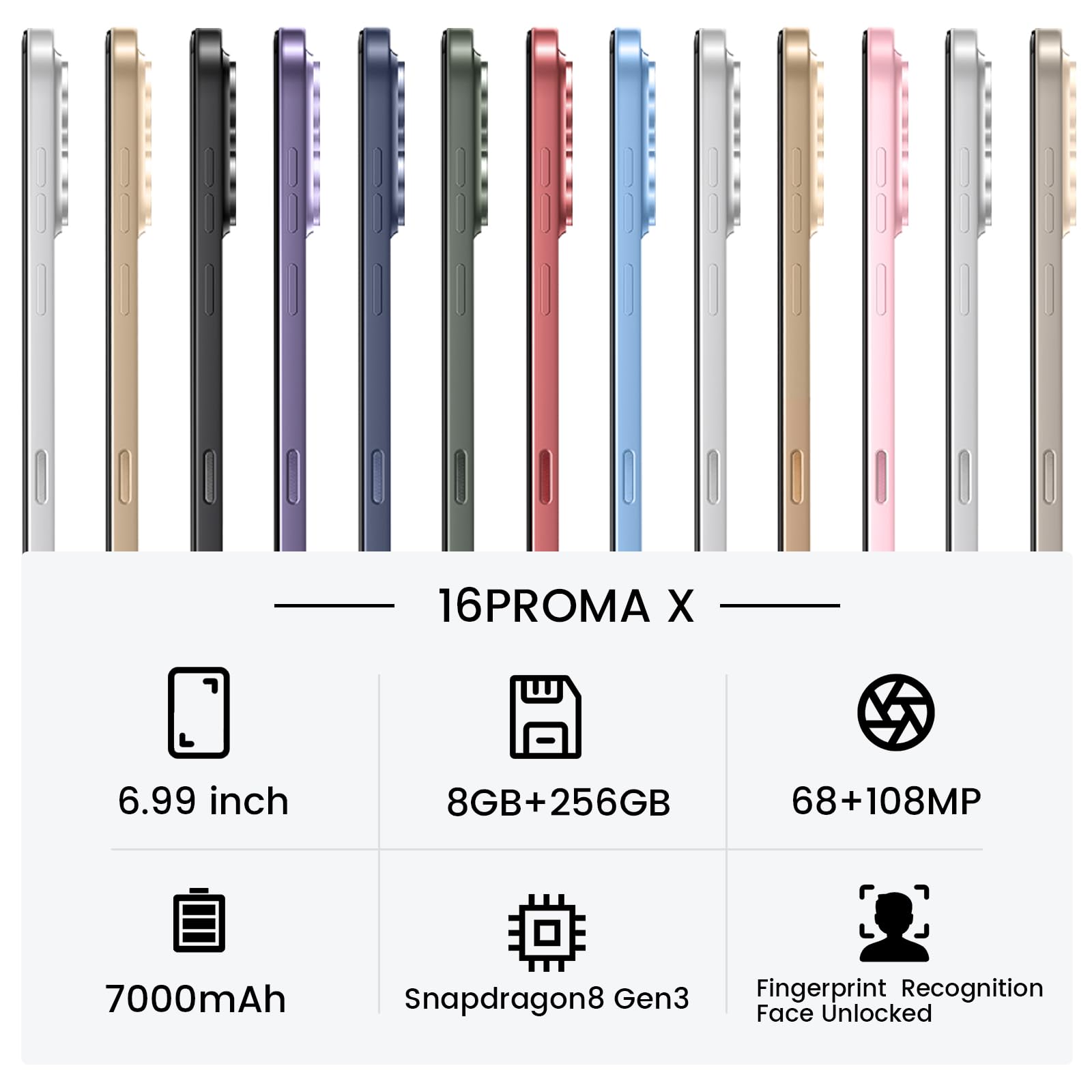 i16 max 16GB＋512GB Amazon.com: 16PROMA X Unlocked Phone,6.99