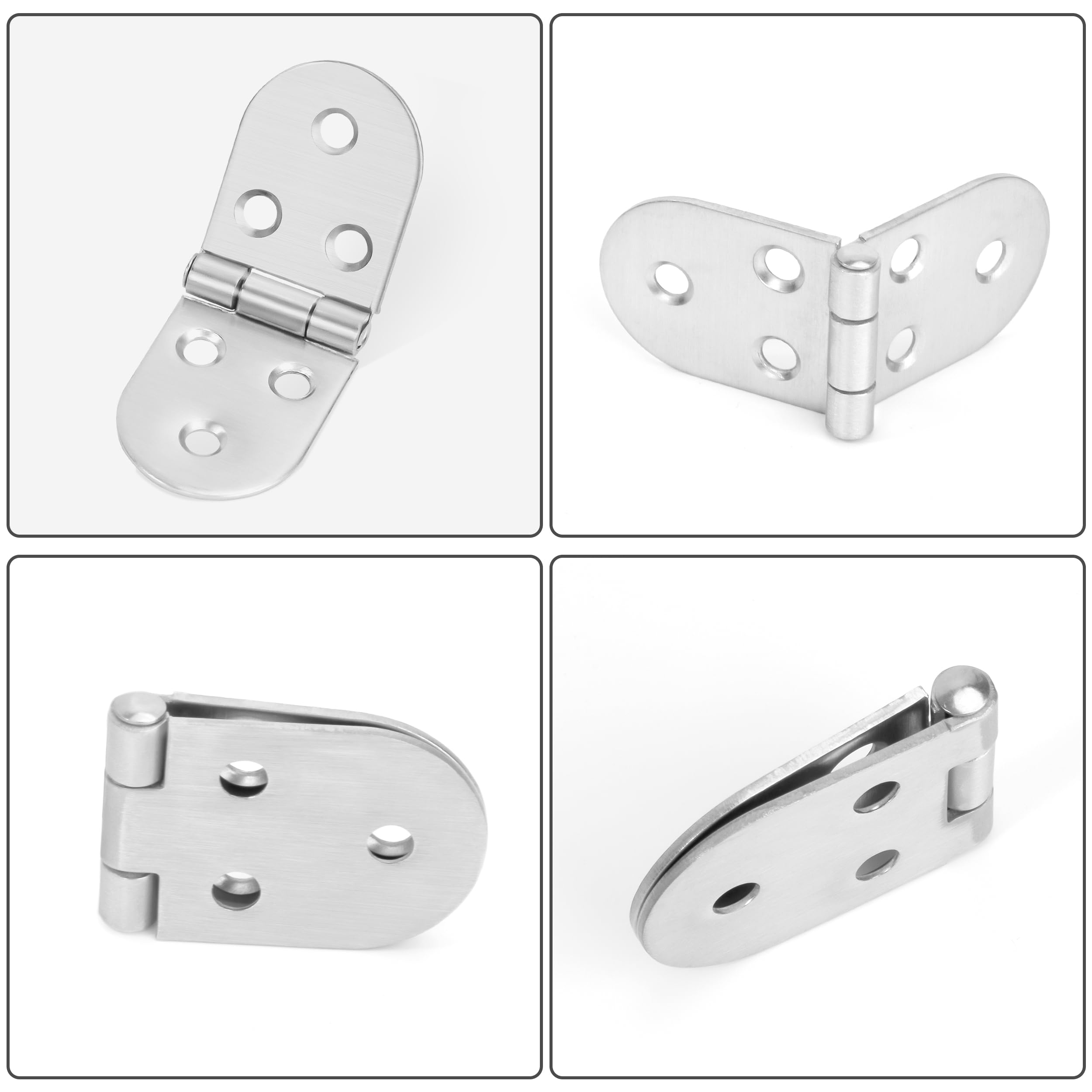 4 Bisagras Plegables De Zinc - 180 Grados, Para Mesas, Puertas, Muebles, Tamaño 78.5x29.5 Mm
