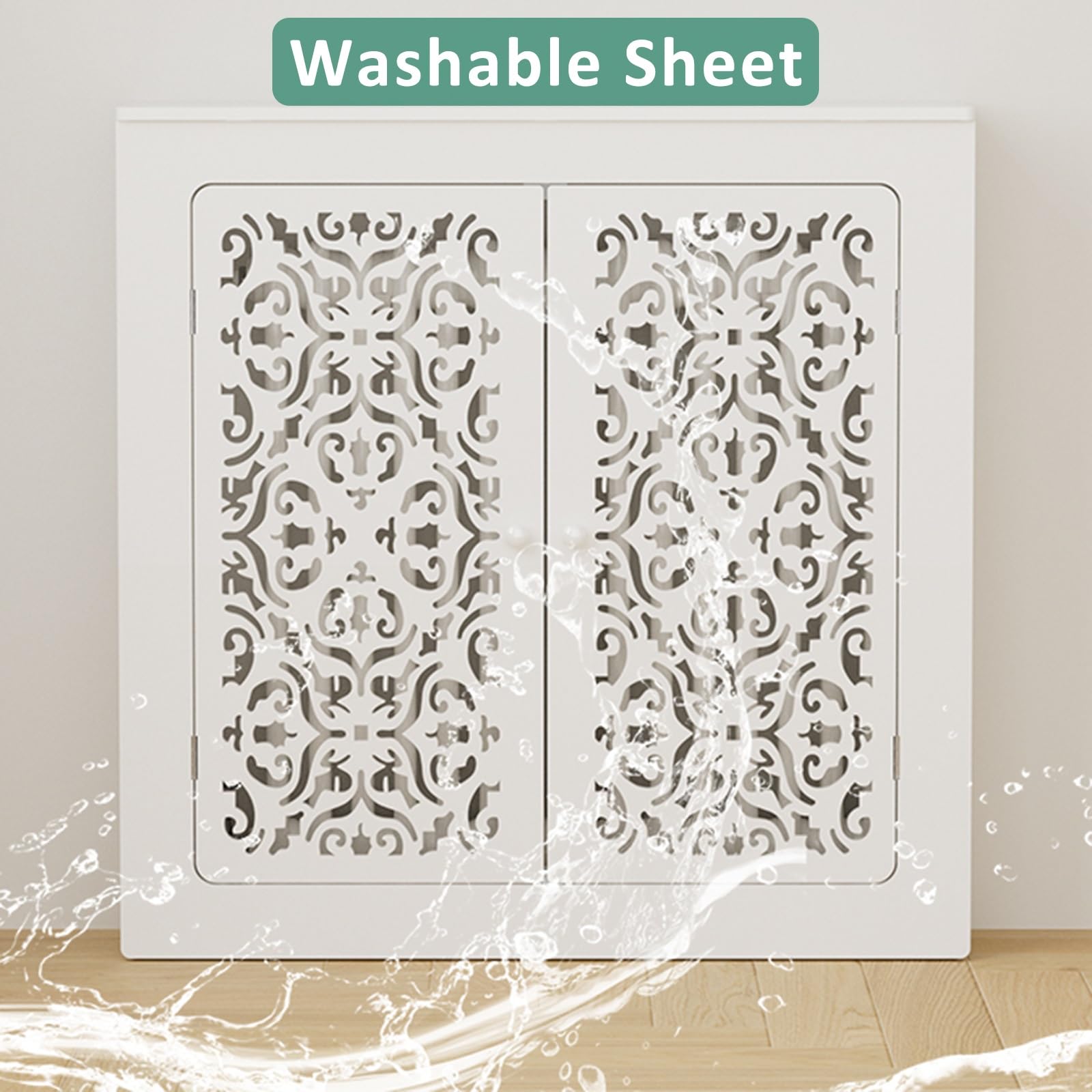 Copertura per termosifone, organizer decorativo per armadietto, soluzione per radiatori, ideale per decorazioni domestiche e per riporre il pavimento