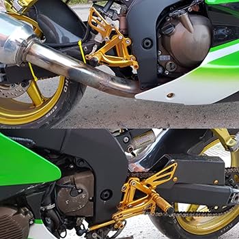Amazon.com: CNC ZX6R 99-02 Motorcycle Adjustable Rearsets Foot