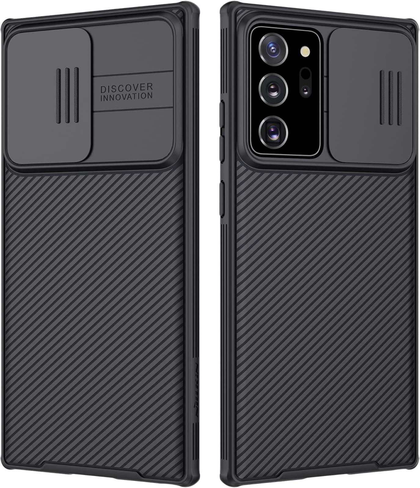Samsung Galaxy Note 20 Ultra Case, Slim Note 20 Ultra Protective Case with Slide Camera Cover Hard PC and TPU Ultra Thin Anti-Scratch Phone Case for Galaxy Note 20 Ultra 5g 6.9'' Black