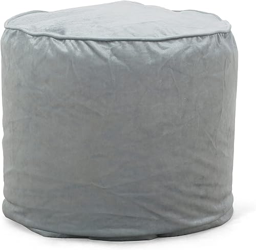 Miniatura 37 de Christopher Knight Home Puf cilíndrico de terciopelo Gwinnett - Rosa rubor Albaricoque,rosado (Blush Pink),Azul cobalto,Gris Peltre,Verde