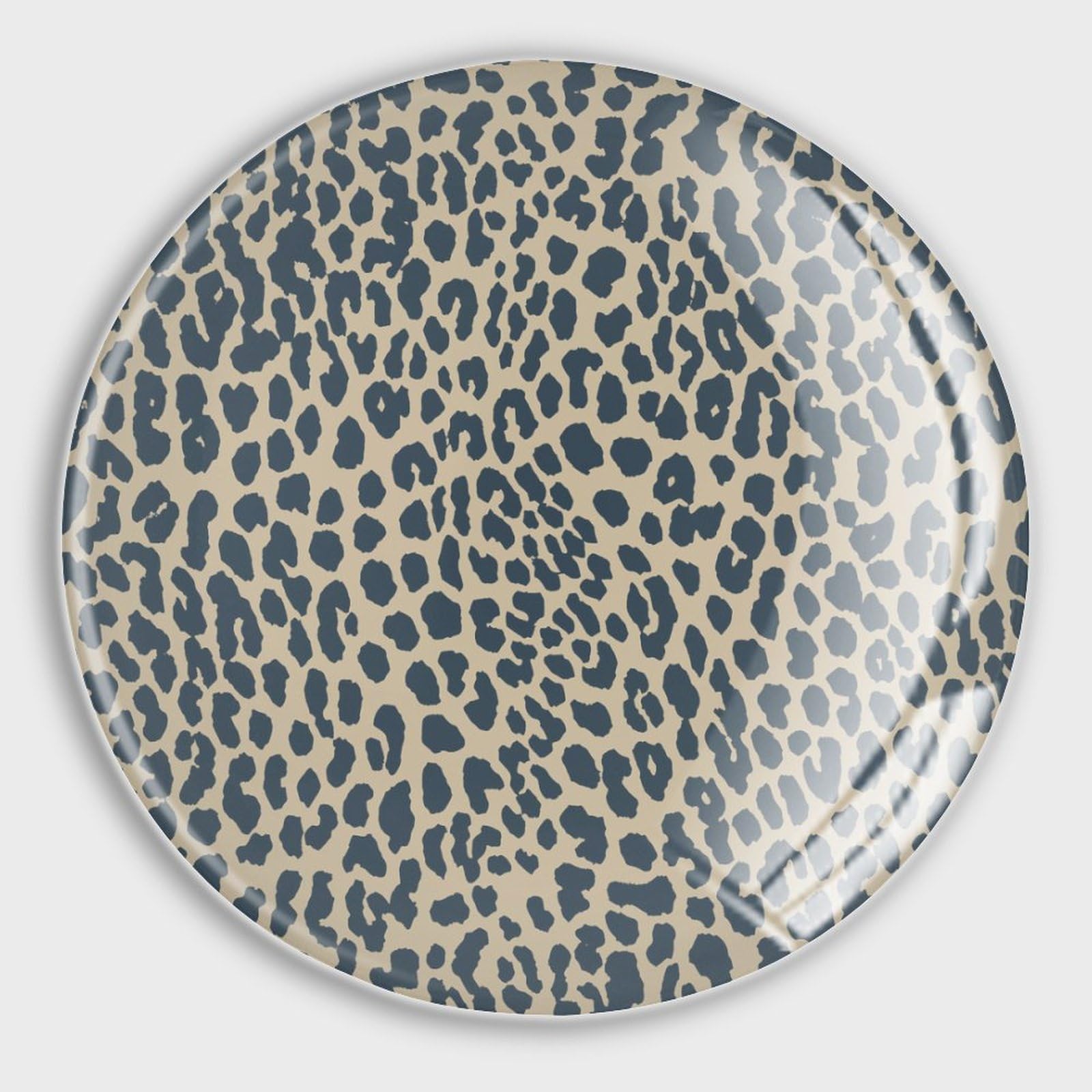 Imanes de nevera de cristal con estampado de leopardo azul y alta potencia magnética (4 uds)