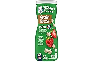 Gerber Baby Snacks, Organic Puffs, Strawberry