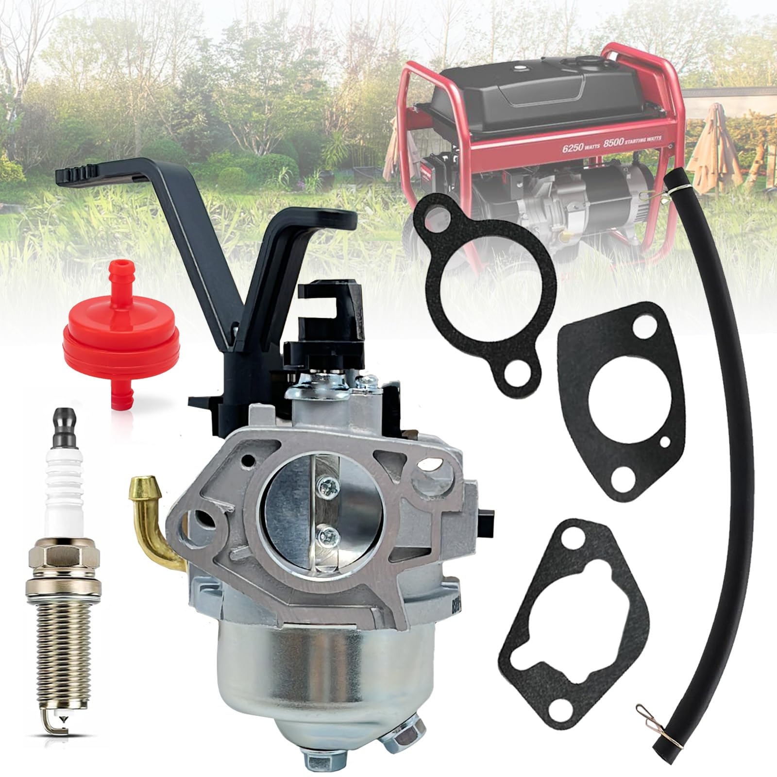 Chikia Huayi Gene-rator Carburetor Replacement for BriggsStratton Storm Responder 6250 8500 030728 Troy Bilt 6250 8500 Watts 592929 592331 Carb Lawn