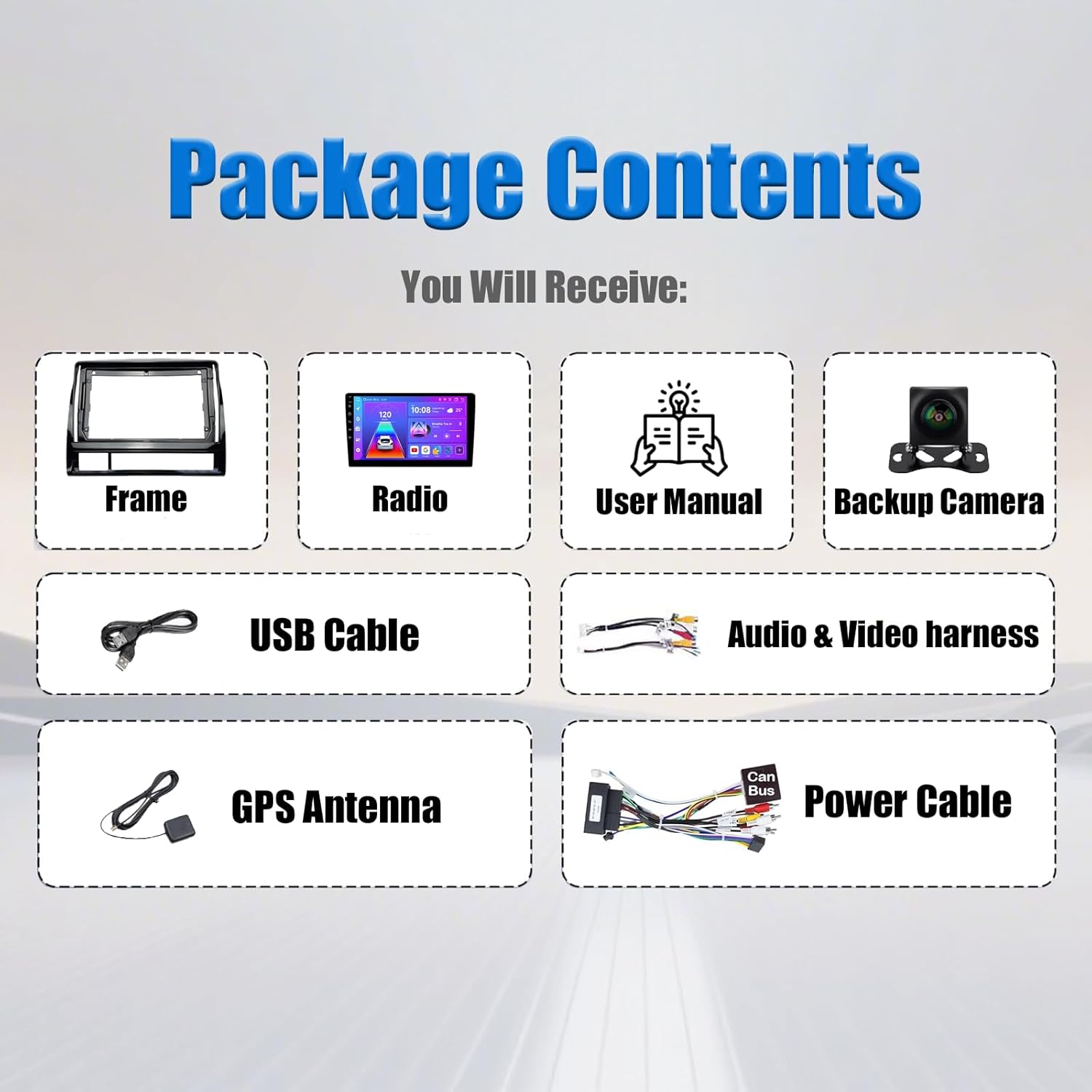 Car Radio for Toyota Tacoma 2005-2013: 9" IPS Touch Screen, Built-in GPS, Wired & Wireless CarPlay/Android Auto, Backup Camera, SWC,5G WiFi, FM (4Core+64G)